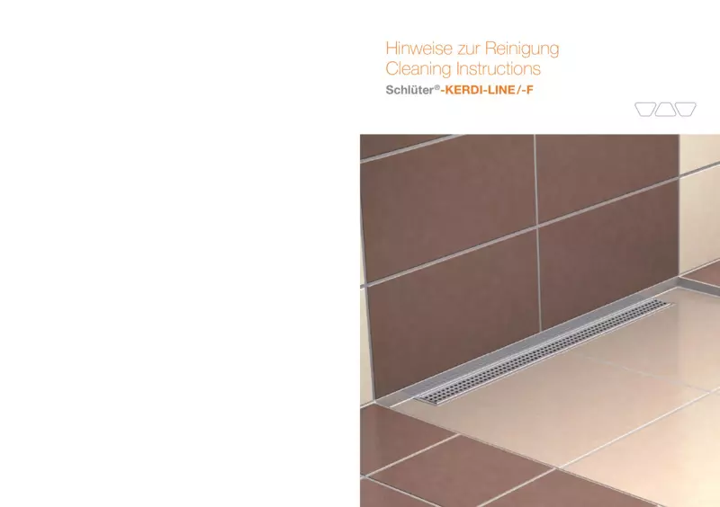 Schlüter-KERDI-LINE /-F - Cleaning Instructions